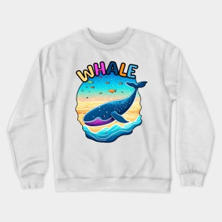 Animal Alphabet - W for Whale Crewneck Sweatshirt